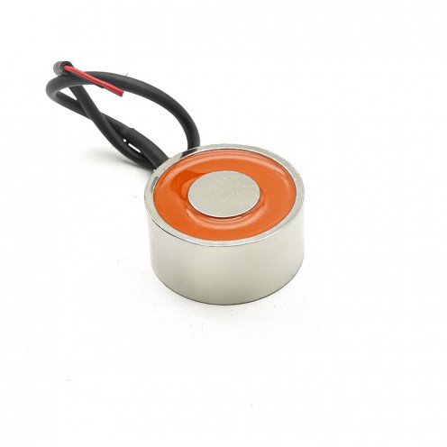 Ø40x20 mm  Electromagnet – Rear M5x5 Female Thread, Side Cable Outlet