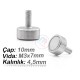 10x4,5 mm M3x7 Erkek Bağlantılı Neodyum Pot Mıknatıs