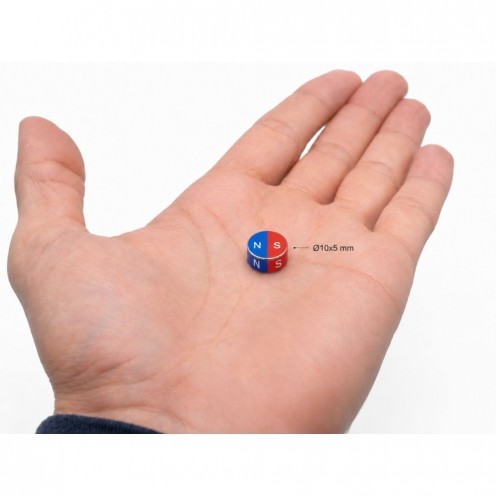 Ø10x5 mm N35 Çapsal Kutup Neodyum Mıknatıs -   N | S