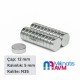 Ø12x5 mm Neodyum Mıknatıs Ø12x5 mm Neodyum Mıknatıs