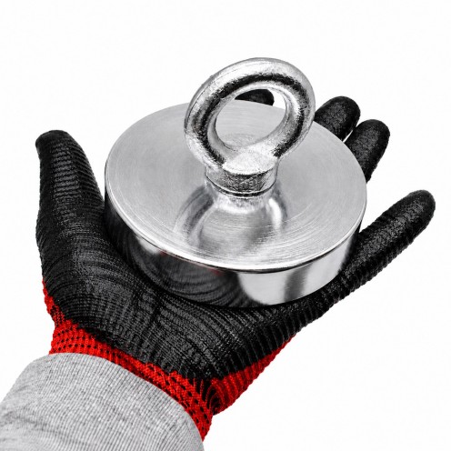 Ø130 mm Kancalı Pot Mıknatıs - 700 kg Güç - Dev Balıkçı Mıknatısı