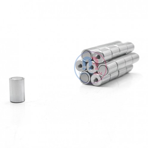 13x20 mm Female Threaded Neodymium Pot Magnet – M5x10, N35 Grade High-Holding Cylindrical Magnet