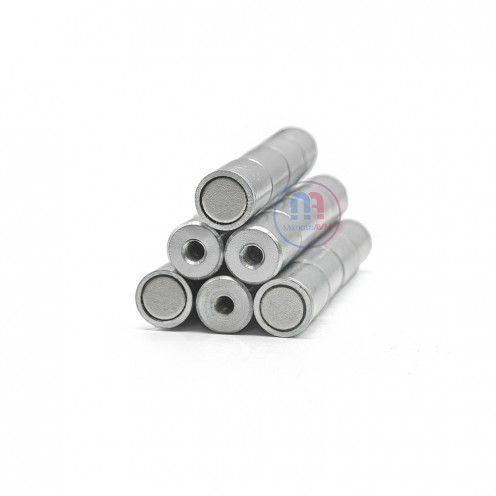 13x20 mm Female Threaded Neodymium Pot Magnet – M5x10, N35 Grade High-Holding Cylindrical Magnet