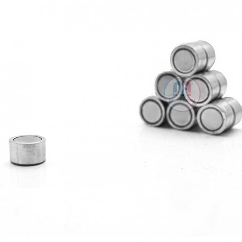 13x8 mm Cylindrical Female Threaded Neodymium Pot Magnet – M4x3, N35 Grade