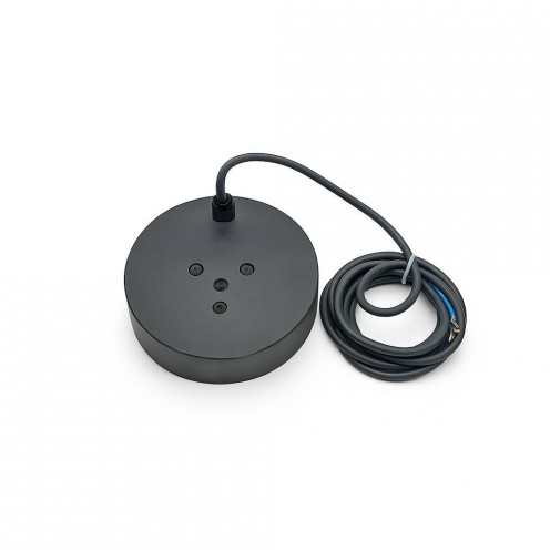 Ø190×35 mm 24V Elektromıknatıs – M12 Bağlantılı, Üstten Kablo Çıkışlı, Siyah Kaplamalı, %50 Çalışma Oranlı Güçlü Endüstriyel Elektromıknatıs