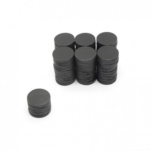 Ø19x3 mm Yumuşak Ferrit Süsleme Mıknatısı - Esnek Siyah Mıknatıs (250 Adet)