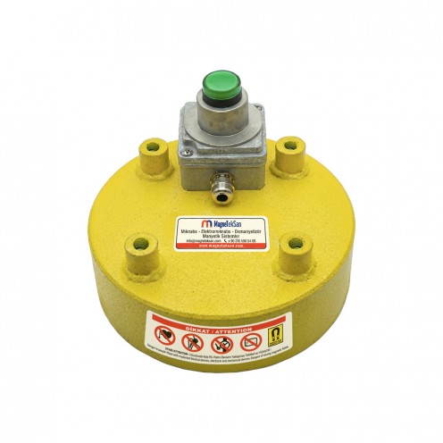 Ø200x60 mm 48V Electromagnet for Heavy Sheet Metal Lifting in Shipyards