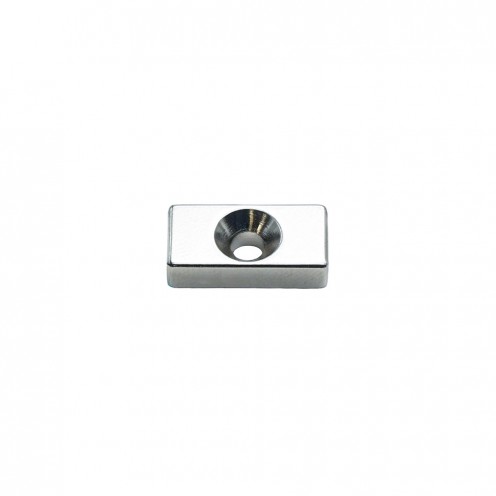 20x10x5 mm (8/4)x1 Kare Havşa Delikli N35 Neodyum Mıknatıs