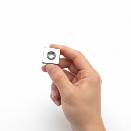 20x20x5 mm (10,5x5) x1 Havşalı Neodyum Mıknatıs