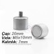 20x7 mm M5x10 Erkek Bağlantılı Neodyum Pot Mıknatıs