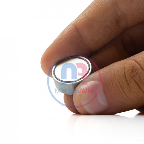 20x8 mm Neodymium Female Pot Magnet - 420 Quality Stainless Steel 20x8 mm Neodymium Female Pot Magnet - 420 Quality Stainless Steel