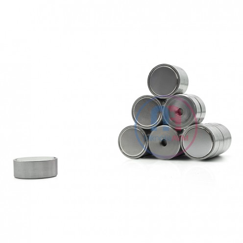 20x8 mm Neodymium Female Pot Magnet - 420 Quality Stainless Steel 20x8 mm Neodymium Female Pot Magnet - 420 Quality Stainless Steel