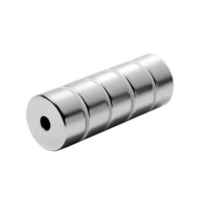Ø23x6x10 mm - Delikli Neodyum Mıknatıs