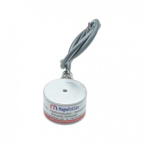 24V Ø50x30 mm Elektromıknatıs M6 Dişli – CNC ve Otomasyon İçin Manyetik Tutucu