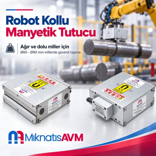 250x90x250 mm Robot Kolu Şaft Taşıma Elektromıknatısı