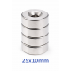 Ø25x10/5,5x10mm Havşa Delikli Neodyum Mıknatıs