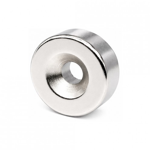 Ø25x10/5,5x10mm Havşa Delikli Neodyum Mıknatıs Kalınlık 10 mm Havşa 10/5,5