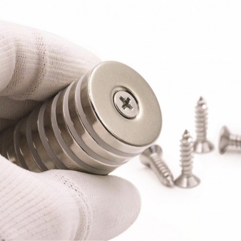 Ø25x10/5,5x5mm Havşa Delikli Neodyum Mıknatıs