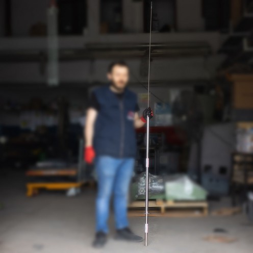 Ø25x1250 mm Bakalit Saplı Neodyum Çubuk Mıknatıs - 13500 Gauss