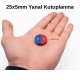 Ø25x5 mm N35 Çapsal Kutup Neodyum Mıknatıs - (Yanal Kutup)