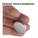 Ø25x5 mm N35 Çapsal Kutup Neodyum Mıknatıs - (Yanal Kutup)