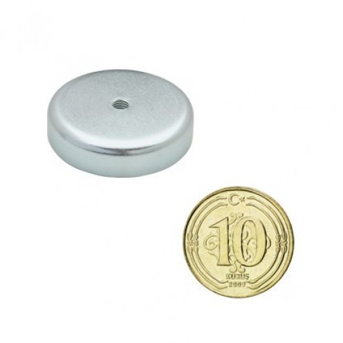 Ø25x8 mm İmbus Bağlantılı Neodyum Pot Mıknatıs