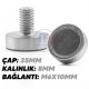 25x8 mm M6x10 Male Threaded Neodymium Pot Magnet 25x8 mm M6x10 Male Threaded Neodymium Pot Magnet