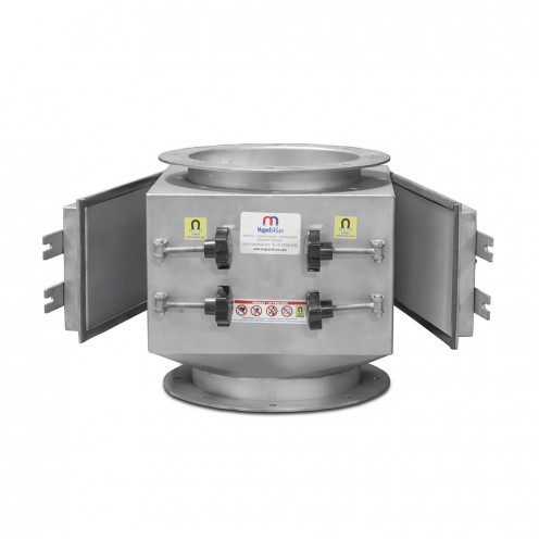 300 mm Giriş Çıkış 350x210x42 mm Çift Plakalı Manyetik Kovan