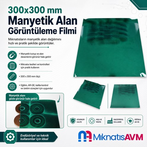 300x300 mm Manyetik Alan Görünteleme Filmi - Mıknatıs Röntgeni