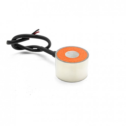 Industrial Electromagnet Ø30x20 mm – 24V, M5 Female Mount, Side Wire