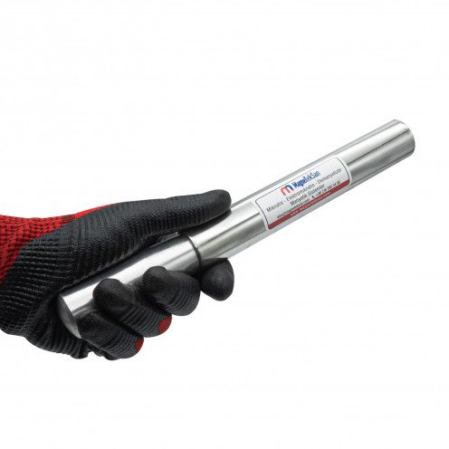 Ø32x200 mm - Krom Tutamaklı Manyetik Çubuk Mıknatıs Neodyum - Sızdırmaz