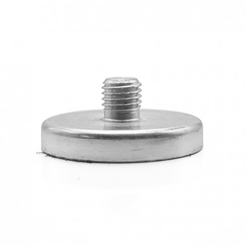 Ø36x6.6 mm Neodymium Pot Magnet with M9x9 Male Thread – Strong Magnetic Grip, Compact Design, Industrial Quality