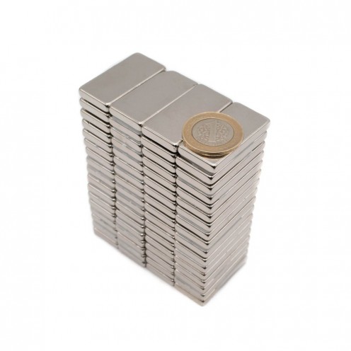 40x20x5mm Yanal (Boyuna) Kutup Neodyum Mıknatıs