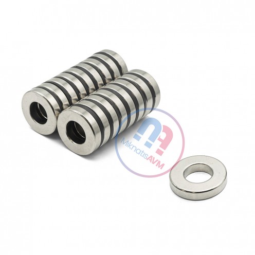 Ø40x20x8 mm Normal Delikli Neodyum Mıknatıs Ø40x20x8 mm Normal Delikli Neodyum Mıknatıs