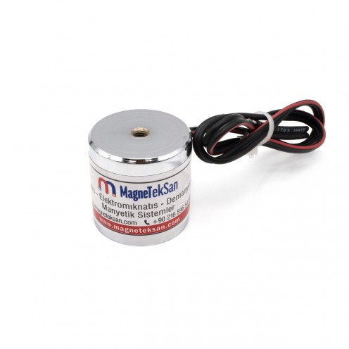 Ø40x40 mm Elektromıknatıs - 24V, Yarı Zamanlı, 50 kg Güç