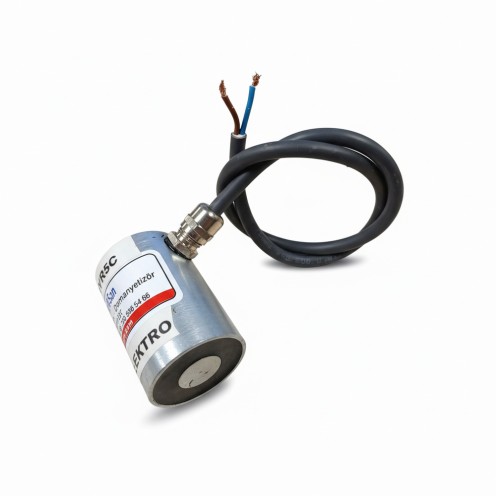 Ø40×60 mm 24V DC Electromagnet – M6 Threaded, Side Cable Exit, 100% Duty Cycle, Continuous Operation Industrial Type
