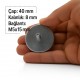 40x8 mm M5x15 Male Threaded Neodymium Pot Magnet – High Pulling Force, Compact Design, Industrial Grade 40x8 mm M5x15 Male Threaded Neodymium Pot Magnet – High Pulling Force, Compact Design, Industrial Grade