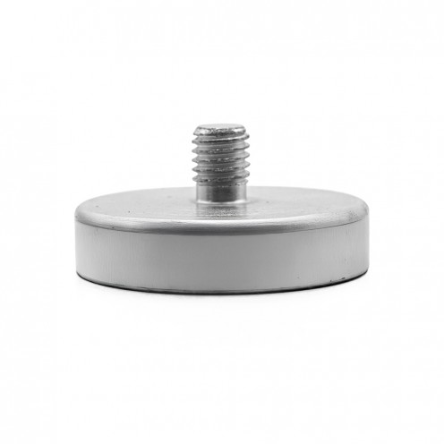 Ø40x8 mm M6x10 Erkek Bağlantılı Neodyum Pot Mıknatıs – Yüksek Çekim Gücü, Kompakt Tasarım, Endüstriyel Kalite