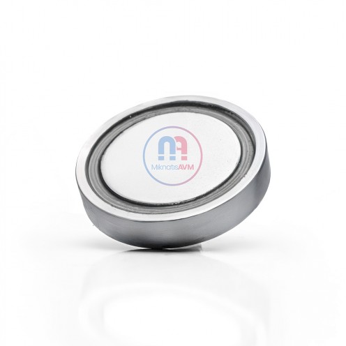40x8 mm M8x10 mm Male Threaded Neodymium Pot Magnet – Compact Power, N35 Performance