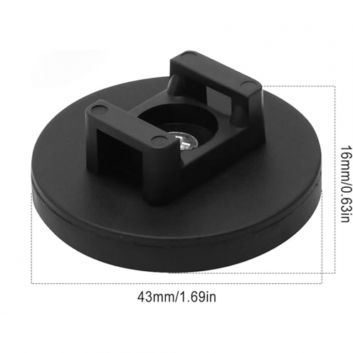 Ø43mm Kauçuk Pot Mıknatıs M6 - Beyaz Vidalı Kroşe Bağlantılı