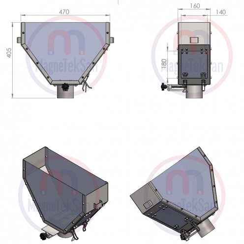 470x160 mm Giriş Ø90 mm Çıkışlı Karataş Değirmeni Gözetleme Gözü Mıknatısı 470x160 mm Giriş Ø90 mm Çıkışlı Karataş Değirmeni Gözetleme Gözü Mıknatısı