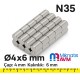Ø4x6 mm Neodyum Silindirik Mıknatıs Ø4x6 mm Neodyum Silindirik Mıknatıs