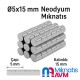 Ø5x15 mm Neodyum Silindirik Mıknatıs Ø5x15 mm Neodyum Silindirik Mıknatıs