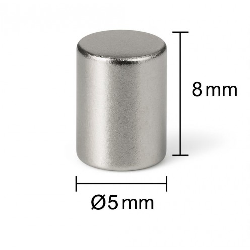 Ø5x8 mm N35 Neodyum Silindirik Mıknatıs