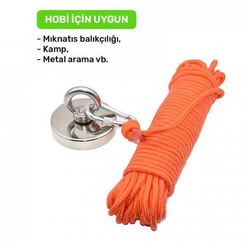 6 mm Fosforlu Turuncu Halat - 50 Metre