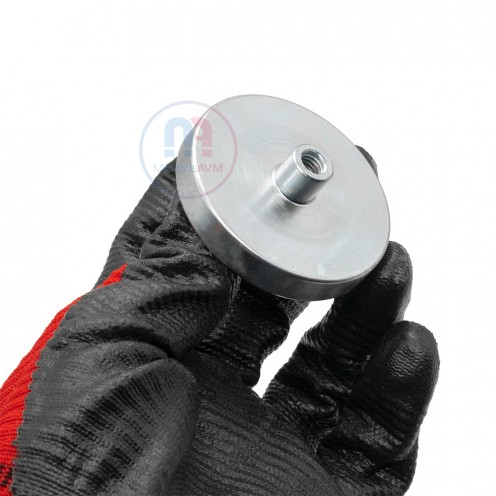 Ø60 mm Dişi Bağlantılı - İçten Dişli Pot Mıknatıs - 100 kg Çekim Gücü - Özel Üretim