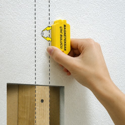 72x30x30 mm Neodyum Çivi ve Profil Bulucu Alçıpan Mıknatısı - N35 Yüksek Çekim Gücü