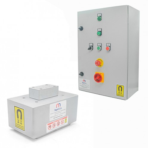 75287-KANCA – 160x260x120 MM 110V DC ELECTROMAGNET – INDUSTRIAL MODEL WITH 2xM12 CONNECTIONS AND HOOK MOUNTING