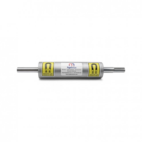 Ø76x300 mm Ferrite Drum Magnet – Compact Magnetic Metal Separator (Y-TM Series)
