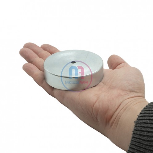 Ø80 mm M8 Dişi Bağlantılı Ferrit Pot Mıknatıs